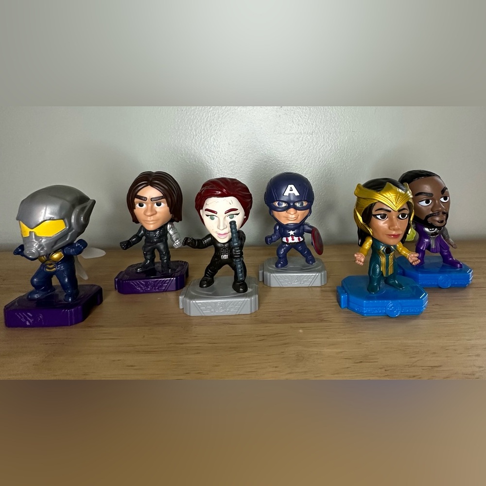 Lot Of 6 McDonald’s Marvel Avengers Endgame, Legends Eternals Action Figure Toys